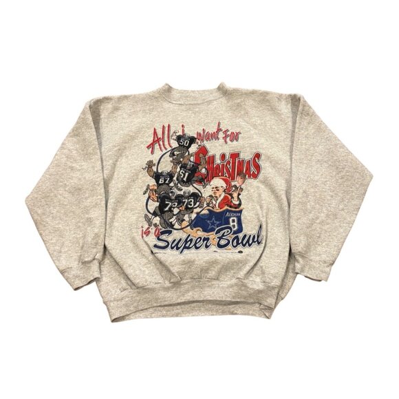 Vtg 1998 Dallas Cowboys All I want for Christmas is a Super Bowl Sweatshirt XL - Picture 1 of 7